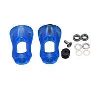 Juego de pomos de carrete de pesca acrílicos para carretes de cebo modificados, 2,8 g, 36 x 21 mm, incluye bloqueo, tornillos y juntas, compatible con Tournament, Tatula, Fuego Series (azul)