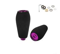 Juego de pomos de EVA para DAIWA para TATULA para DRT para MK1 Exsense Baitcast carretes con soporte estructural de metal integrado (2 juegos morado)