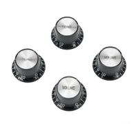 Juego de pomos de guitarra de alto rendimiento para Gibson Les y para SG 4 con elegante sombrero plateado