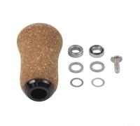 Juego de pomos para DAIWA para STELLA para carretes de pesca STRADIC, cuenta con cuerpo de corcho de goma y componentes metálicos de ajuste preciso (dorado)