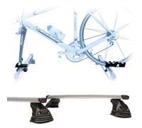 Juego de portabicicletas + Barras portaequipajes Fabricadas para VW Golf Sportsvan con Enganche a la Horquilla Universal, Barras de 110 cm con Kit de Montaje fácil
