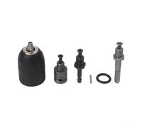 Juego de portabrocas sin llave 5 en 1 para adaptadores SDS Plus, hexagonal y llave inglesa, capacidad de 2 mm a 13 mm, rosca UNF de 1/2 pulgada x 20, construcción de metales resistentes con