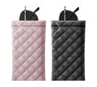 Juego de portador de almacenamiento de gafas de moda, exterior de poliuretano resistente con forro acolchado, adecuado para todas las edades, bolsa impermeable para gafas de sol