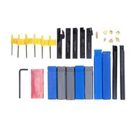 Juego de Portaherramientas de Torneado, Alta Resistencia de Sujeción Torno Herramienta de Inserción de Torneado Juego Duradero de 7 Piezas Compacto para Entornos de Mecanizado