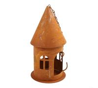 Juego de portavelas de Iron Castle: soporte de metal rústico para decoración de bodas, decoración de fiesta de boda, exhibición de chimenea de dormitorio, diseño colgante de 8.27 x 3.94 pulgadas
