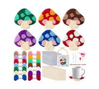 Juego de posavasos con aguja for manualidades, Kit hecho a mano, punzón, bordado, for, fieltro, 1 para Hazlo Tú Mismo(Color4)