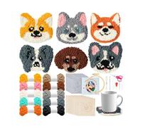 Juego de posavasos con aguja for manualidades, Kit hecho a mano, punzón, bordado, for, fieltro, 1 para Hazlo Tú Mismo(Color2)