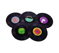 Juego de Posavasos Creativos para Bebidas, 6 con CD Vintage, Amantes la M?Sica, Regalos Anfitrionas Inauguraci?N Casa, Estilo 1