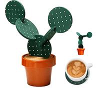 Juego de Posavasos de Cactus para Bebidas de 6 Piezas, Divertidos Posavasos de Cactus con Soporte para macetas para decoración del hogar, Oficina, Bar