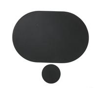 Juego de posavasos de mesa de cocina, tapetes de piel sintética lavables antideslizantes para comedor (A)