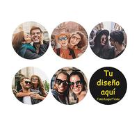 Juego de Posavasos Personalizados con Foto, Posavasos de Cuero PVC Personalizados con Imagen/Texto/Logo, Regalo Original para Casa, Cocina, Bar y Mesa de Café, Redondos, 6 Piezas