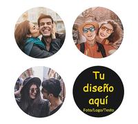 Juego de Posavasos Personalizados con Foto, Posavasos de Cuero PVC Personalizados con Imagen/Texto/Logo, Regalo Original para Casa, Cocina, Bar y Mesa de Café, Redondos, 4 Piezas