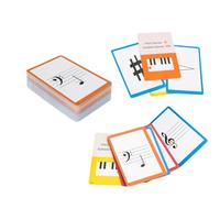 Juego de pósteres básicos de teoría de piano, 104 tarjetas flash de doble cara para notas de piano y carteles de teoría de música de piano (tarjetas de piano y carteles teóricos)