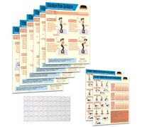 Juego de pósteres de ejercicios de placa vibratoria para todo el cuerpo, 6 guías de entrenamiento y 2 planes personalizables de 30 días para uso doméstico y gimnasio