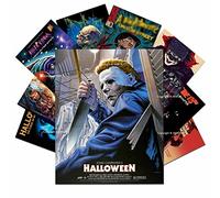 Juego de pósteres de película de terror vintage, impresiones artísticas clásicas de películas de terror, decoración de teatro de cuevas, 9 piezas de 8x10 pulgadas sin marco