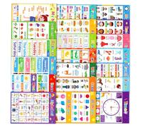 Juego de pósteres impresos seguros para el aprendizaje de idiomas, incluye varios idiomas y materiales seguros para estudiantes