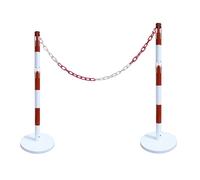 Juego de postes barrera con cadena VISO, 2 postes, cadena de 2,5 m