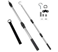 Juego de postes de extensión para escalera de ático, diseño de hebillas reforzadas, ajustables de 51 a 101 cm para operaciones seguras y estables, piezas retráctiles de escalera de ático