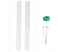 Juego de postes de musgo en forma de D para plantas trepadoras construidos de plástico con soporte integrado y clavos para un entrenamiento estable de plantas de interior (2 piezas x 2 x 1)