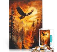 Juego de Preguntas Águila Volando sobre el Bosque Puzzle de 2000 Piezas para Adultos 70x100cm Interacción Entre Padres e Hijos para Mayores de 14 años