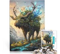 Juego de Preguntas Alce espíritu de la Naturaleza Rompecabezas de 1000 Piezas para Adolescentes 26x38cm Juego Educativo para cumpleaños y Navidad. para Mayores de 14 años
