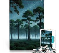 Juego de Preguntas Noche de Bosque místico Rompecabezas para Adolescentes 1000 Piezas 50x75cm Colección de Artistas, Bellas Artes para Mayores de 14 años