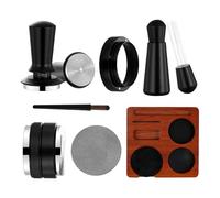 Juego de prensadores para la preparación del café - Estación de prensa universal antideslizante completa compuesta por 7 piezas, kit de dispensador de café - para uso en casa, estudio, bar, mostrador