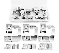 Juego de prensatelas de dobladillo enrollado [6 tamaños] Pie de dobladillo ancho y estrecho para acabado profesional, compatible con máquinas Singer resistentes, Kenmore y de vástago bajo