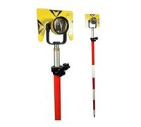 Juego de prisma AK18 para estación total con barra telescópica de 2,60 m - 0/-30 mm constante, libélula, bolsa