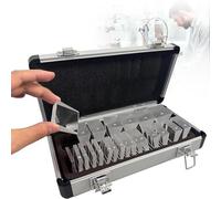 Juego de Prismas Oftálmicos, 16/22 Piezas de Resina Óptica para Pruebas de Estrabismo y Foria, Kit de Optometría Profesional con Filtro Rojo y Maletín de Aluminio para Clínicas,22pcs