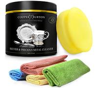 Juego de productos de limpieza para joyas doradas y plateadas, con cuatro paños de microfibra y esponja, para limpiar joyas y collares, cubiertos de plata y oro