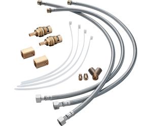 juego de prolongación de manguera hansgrohe para grifería de lavabo de 3 orificios, 38959000