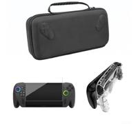 Juego de protección para consola de juegos, incluye protector de pantalla de vidrio templado y bolsa de almacenamiento de viaje para ROG para consola portátil Xbox Ally-X (transparente)