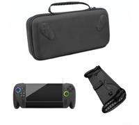 Juego de protección para consola de juegos, incluye protector de pantalla de vidrio templado y bolsa de almacenamiento de viaje para ROG para consola portátil Xbox Ally-X (negro)