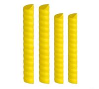 Juego de protección para tronco de árbol para árboles jóvenes, diseñado para proteger contra la vida silvestre y daños en invierno, incluye cuatro cubiertas de plástico en varios tamaños (amarillo)