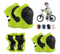Juego de Protecciones Skate Niño 6 Piezas Conjuntos de Patinaje Set Infantiles Rodilleras con Muñequeras y Coderas Protecciones Niño para Bicicleta Patinaje Ciclismo Monopatín Deportes Extremos