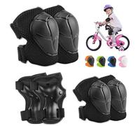 Juego de Protecciones Skate Niño 6 Piezas Conjuntos de Patinaje Set Infantiles Rodilleras con Muñequeras y Coderas Protecciones Niño para Bicicleta Patinaje Ciclismo Monopatín Deportes Extremos