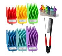 Juego de protectores de cortadora extralargos para Andis Master, Oster Fast Feed, Andis AAC-1, GC, LCL, ML, PM-1, PM-2, PM-4, RCAC, RS-1, US-1, tamaño: #10-20 (longitud: 1.25 pulgadas - 2.5 pulgadas),