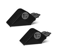 Juego de protectores de cortaúñas compatibles con la mayoría de cortaúñas Wahl, peines de repuesto extralargos de 1.25 pulgadas, 1.5 pulgadas, color negro