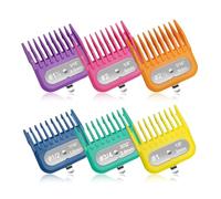 Juego de protectores de cortaúñas que se adapta a la mayoría de cortadoras Wahl y FX870, repuesto de guías de corte codificadas por colores, 1/16 a 5/16 pulgadas, juego de 6 piezas