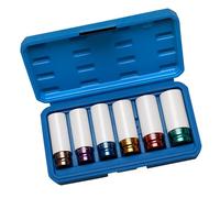 Juego de protectores de enchufe de impacto de neumáticos de 1/2 pulgada con fundas coloridas para el cuidado de las ruedas del vehículo, protege tus llantas, cubiertas de enchufe coloridas