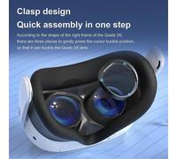 Juego de protectores de lentes HD antiluz azul con espaciador de gafas compatible con Meta Quest 3