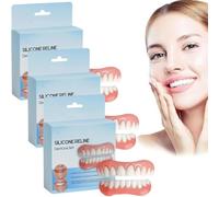 Juego de prótesis dentales de silicona, juego de prótesis, kit de reparación de dientes, kit de relínea de dentadura suave, dientes de carillas a presión, kit de relínea de silicona para prótesis, kit