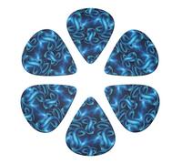 Juego de púas de celuloide para guitarra, diseño de serpiente mística, paquete de 6, para bajo, mandolina y guitarra acústica, grosor múltiple: 0,46 mm, 0,71 mm y 0,96 mm.