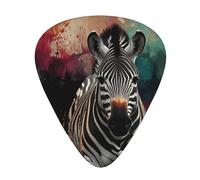 Juego de púas de guitarra abstractas de cebra, 3 grosores diferentes, 12 piezas para una variedad de instrumentos