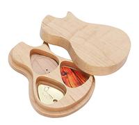 Juego de Púas de Guitarra, Caja de Púas de Madera de Arce Duradera + 3 Púas Accesorios para Instrumentos Musicales para Guitarrista Principiante