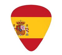 Juego de púas de guitarra con bandera española, 3 grosores diferentes, 12 piezas para una variedad de instrumentos