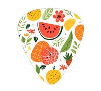 Juego de púas de guitarra con diseño de frutas, 3 grosores diferentes, 12 piezas para una variedad de instrumentos