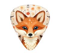 Juego de púas de guitarra con estampado The Fox in the Bush, 12 piezas, disponible en 3 grosores, adecuadas para guitarras acústicas y eléctricas