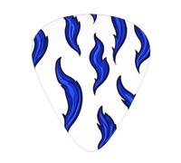 Juego de púas de guitarra con patrón de llama azul, 3 grosores diferentes, 12 piezas para una variedad de instrumentos